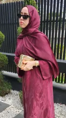 Lyocell Bordo desenli ferace