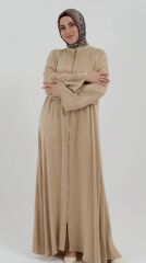 Bej Renk Cupra Kumaş Ferace