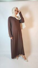 KAHVE RENGİ İÇ ELBİSE