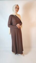 KAHVE RENGİ İÇ ELBİSE