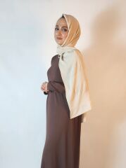 TAŞ RENGİ DESENLİ ŞAL